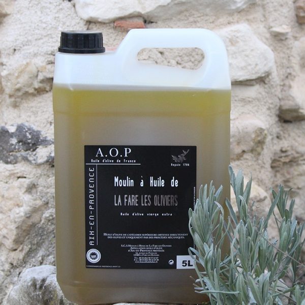 Bidon d'huile d'olive vierge AOP de 5 litres